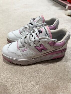 Rare Vintage New Balance 550 White and Pink Women's Sneakers